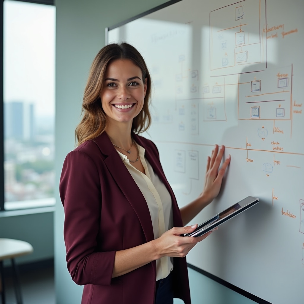 Productivity systems trainer reviewing digital workspace organization